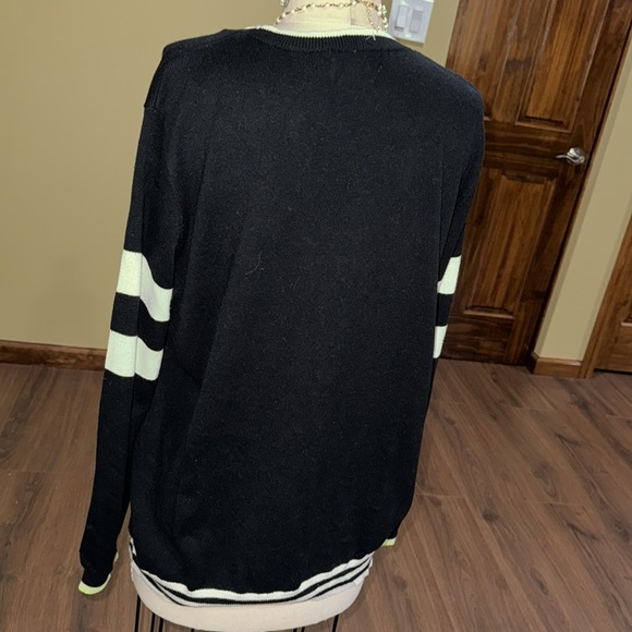 WISPR Men's Sweater Thunder Bolt Black White Pullover Size XL - Picture 4 of 7